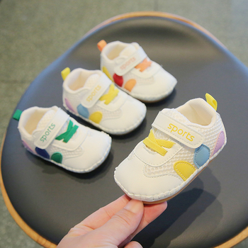 Jingqi Cipele za bebe za prve korake, dječje sportsko-casual cipele, mekana potplata protiv sklizanja, prozračna mrežasta gornja strana, proljeće–jesen model