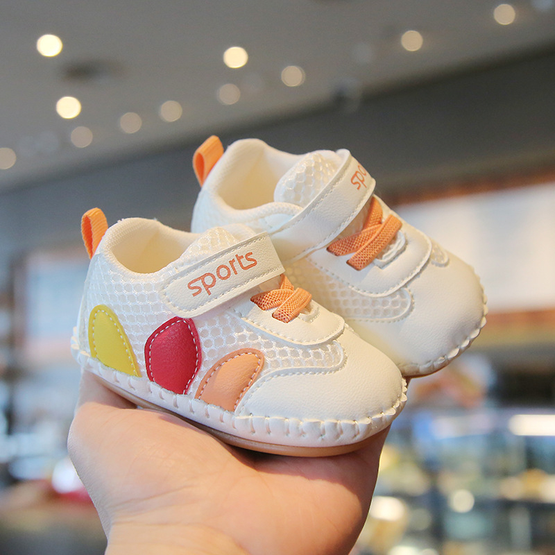 Jingqi Cipele za bebe za prve korake, dječje sportsko-casual cipele, mekana potplata protiv sklizanja, prozračna mrežasta gornja strana, proljeće–jesen model