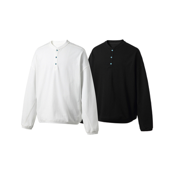 A Meng ανδρικό polo με Henley γιακά, σε αμερικανικό στυλ, χαλαρή γραμμή, για άνοιξη και φθινόπωρο