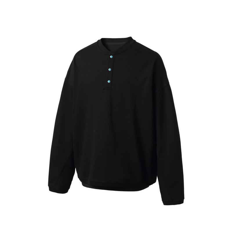 A Meng ανδρικό polo με Henley γιακά, σε αμερικανικό στυλ, χαλαρή γραμμή, για άνοιξη και φθινόπωρο
