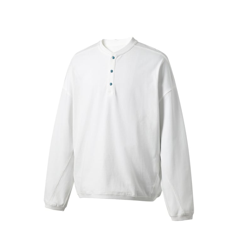 A Meng ανδρικό polo με Henley γιακά, σε αμερικανικό στυλ, χαλαρή γραμμή, για άνοιξη και φθινόπωρο