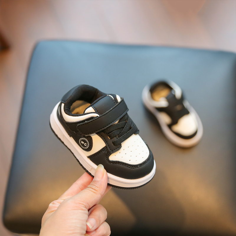 Παιδικά παπούτσια unisex για βρέφη και νήπια με μαλακή σόλα, διαπνέουσα επάνω από μικροϊνών δέρμα, Velcro, για άνοιξη–φθινόπωρο