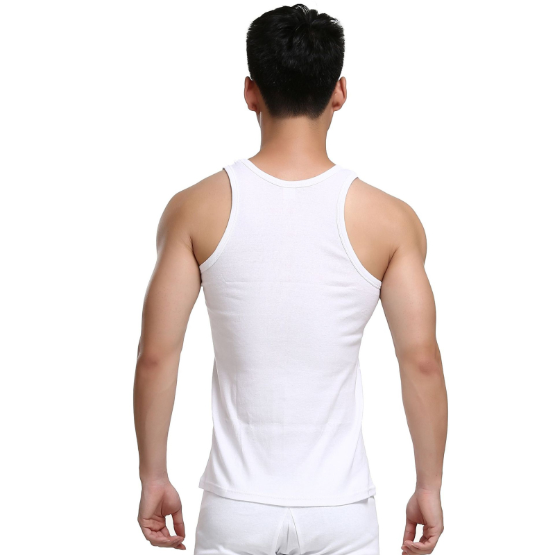 Muški tank top od 100% pamuka s ribiranom teksturom, prozračan i udoban za ljeto