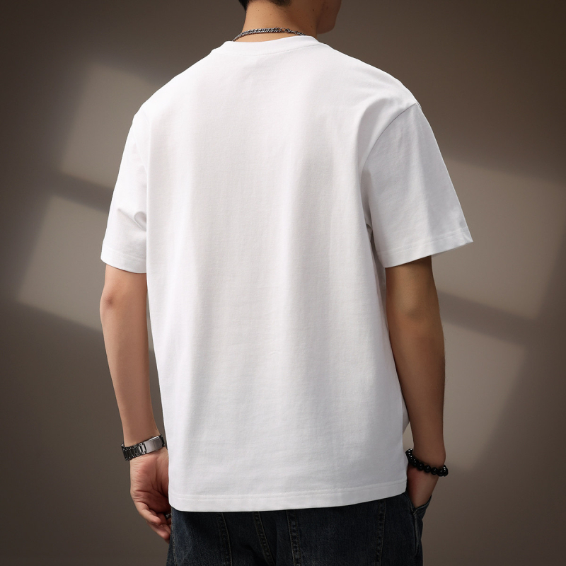Ανδρικό κοντομάνικο T-shirt υψηλής ποιότητας σε ιαπωνικό ρετρό ύφος, φαρδιά γραμμή, καλοκαιρινή μπλούζα με εκτύπωση τύπου πόλο