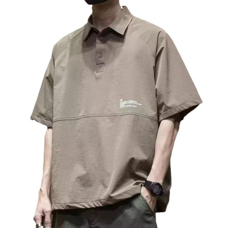 Muška ljetna polo majica, ležernog kroja, plus veličina, jednobojna, kratkih rukava, casual