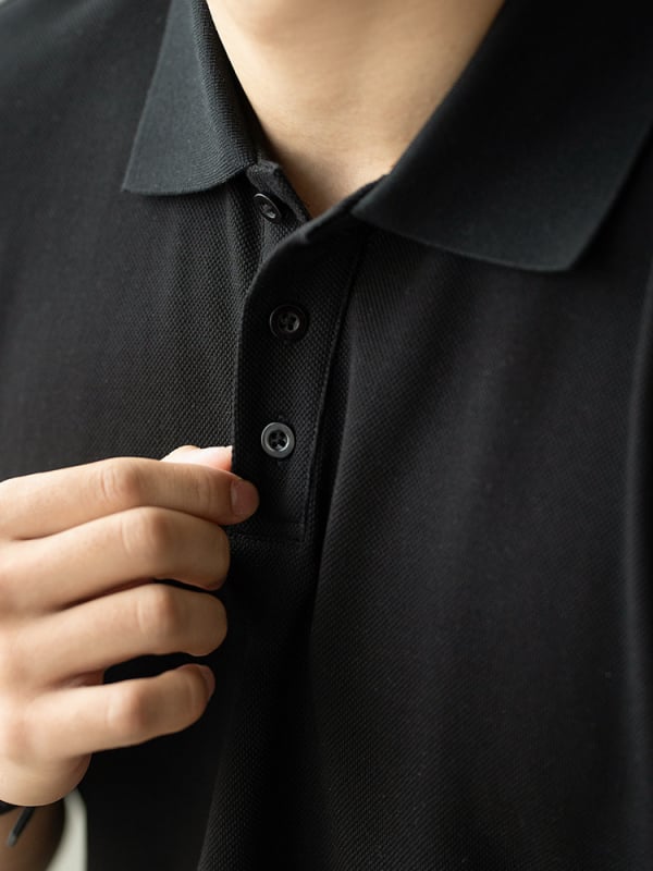 Muška polo majica s kratkim rukavima, 98% pamuk, 2% elastan, prozračna, vlage upija, jednobojna, ljeto 2025, lagani poslovno-casual stil