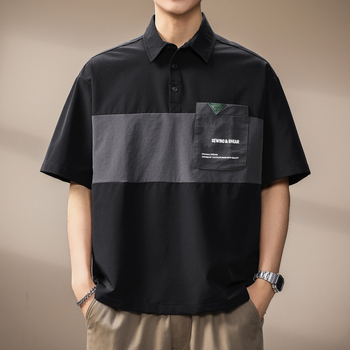 Visokokvalitetna muška polo majica s kratkim rukavima za outdoor planinarenje, brzo sušenje, tanak Ice Silk materijal, japanski casual stil
