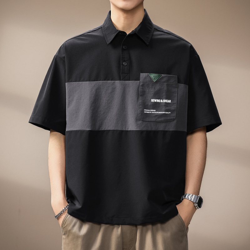 Visokokvalitetna muška polo majica s kratkim rukavima za outdoor planinarenje, brzo sušenje, tanak Ice Silk materijal, japanski casual stil