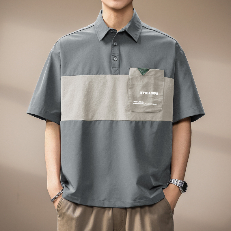 Visokokvalitetna muška polo majica s kratkim rukavima za outdoor planinarenje, brzo sušenje, tanak Ice Silk materijal, japanski casual stil