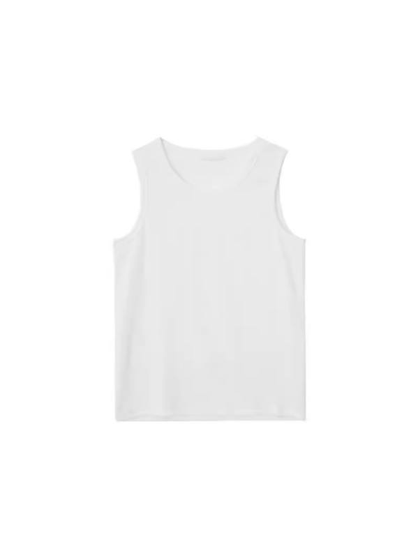 Férfi slim-fit ujjatlan felső — nyár, egyszínű, hétköznapi sportos top
