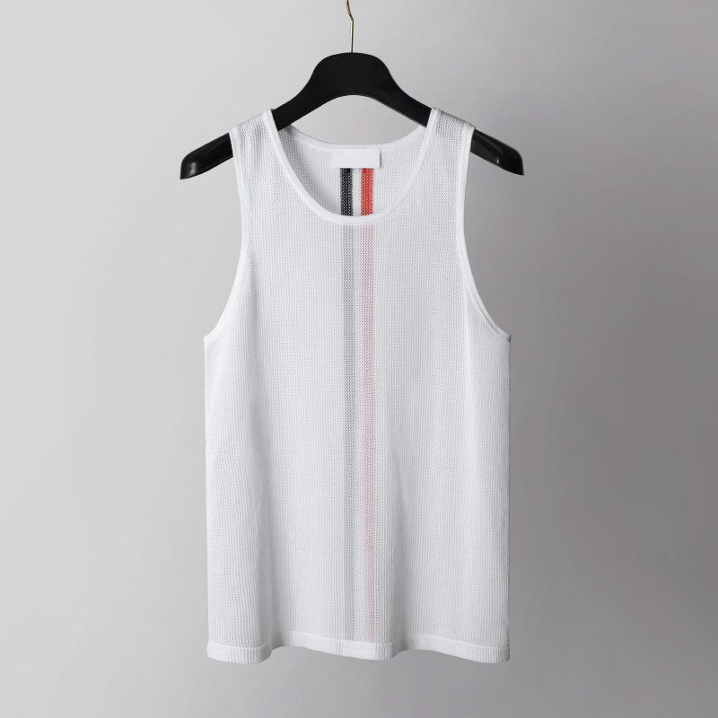 Muški pamukasti tank top s prugama, prozračan i lagan za ljeto - Model B0280
