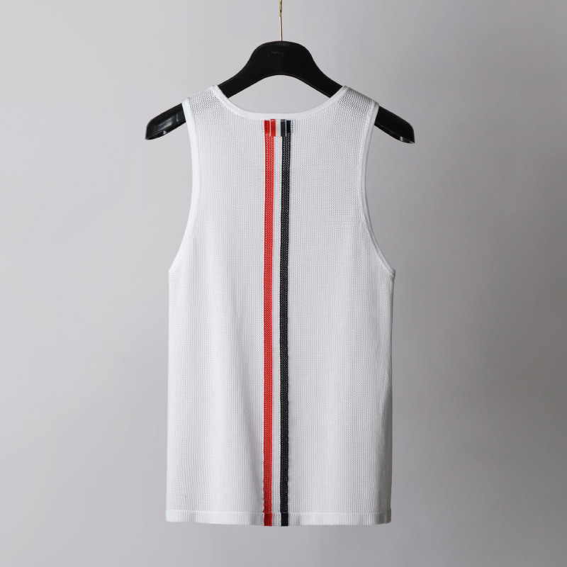 Muški pamukasti tank top s prugama, prozračan i lagan za ljeto - Model B0280