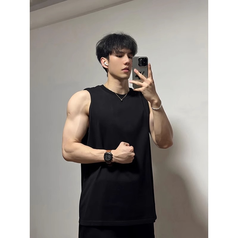 Muški bez rukava u američkom stilu, ljeto za fitness, pamuk
