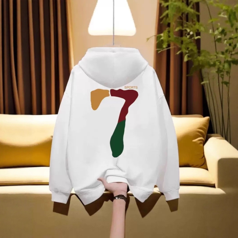 Amerikai stílusú kapucnis fleece pulóver, laza szabás, 96% pamut
