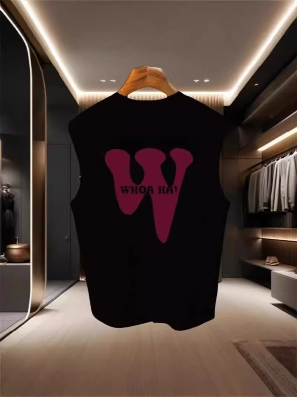 Ανδρικό χωρίς μανίκια T‑shirt με εκτύπωση, 100% βαμβάκι, καλοκαιρινό casual αθλητικό