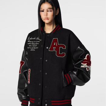 Férfi baseball dzseki - 2025 ősz, trendi amerikai street style, laza szabású
