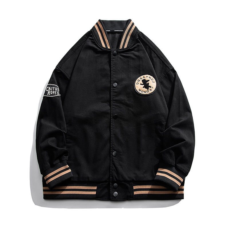 Muška američka vintage baseball jakna, slobodnog kroja, plus veličina, bomber stil, japanski denim