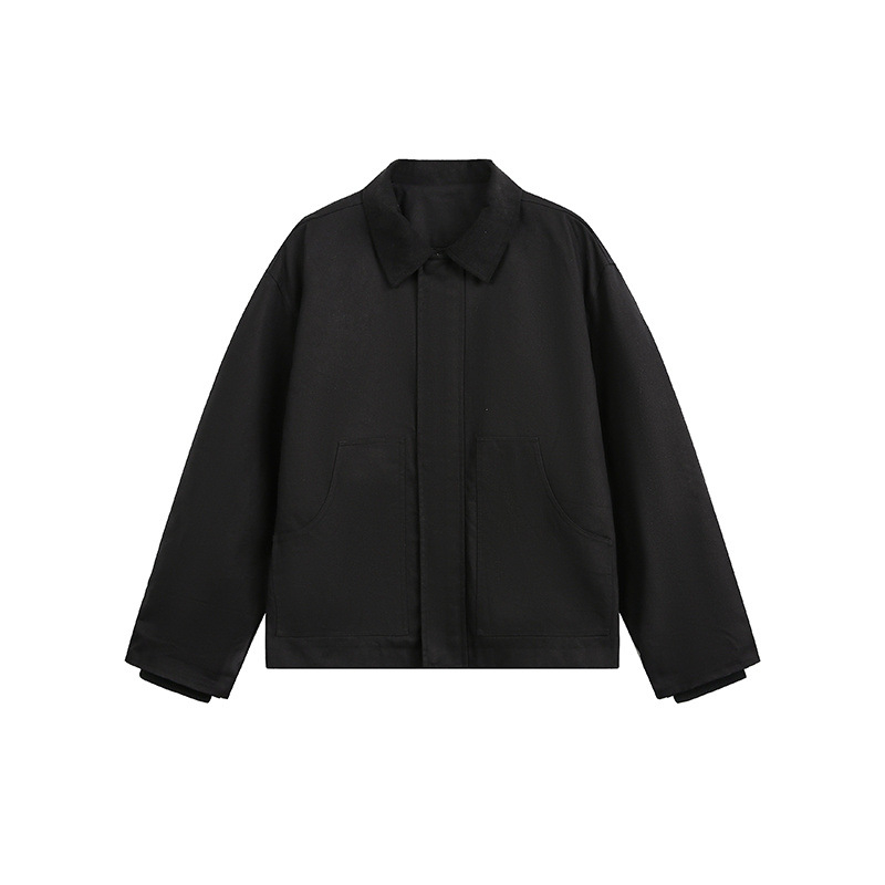 Amerikai retro bomber dzseki reverrel és patchwork elemekkel, férfiaknak, őszi-téli, cipzár, laza szabás