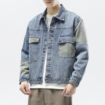 Férfi denim dzseki tavasz–őszre, mindennapi stílus