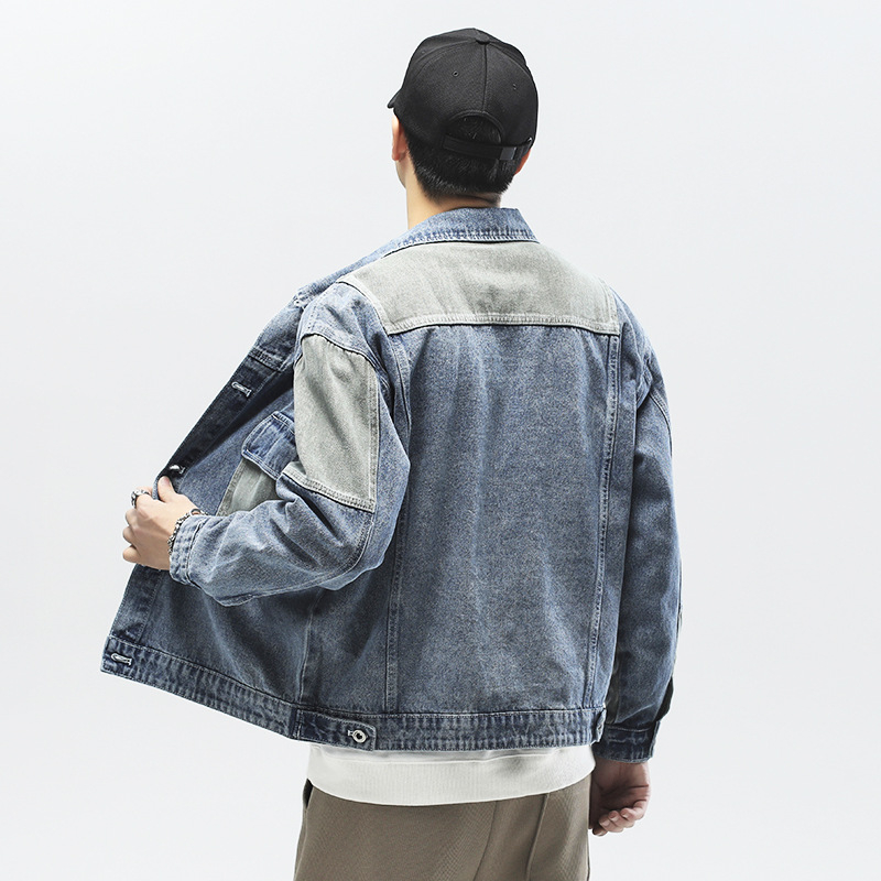 Férfi denim dzseki tavasz–őszre, mindennapi stílus