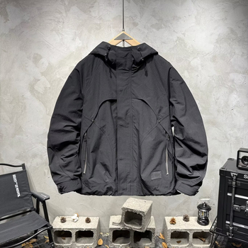 Ανδρικό μπουφάν φθινοπωρινό-χειμερινό σε κορεατικό στυλ, με quilted επένδυση, εξωτερικό casual