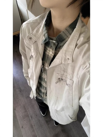 2025 mosott vászon-denim dzseki férfiaknak — Amerikai Harrington bomber, ősz-tél