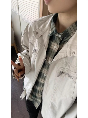 2025 mosott vászon-denim dzseki férfiaknak — Amerikai Harrington bomber, ősz-tél