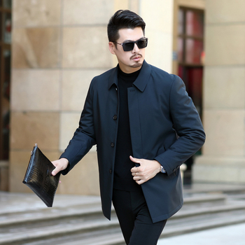 Ανδρικό ελαφρύ пухον μπουφάν με πέτο γιακά, επαγγελματικό στυλ, φθινοπωρινό-χειμερινό 2023