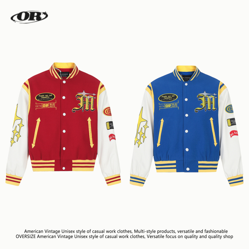 OREETA Amerikai stílusú PU bőrdzseki, retro streetwear
