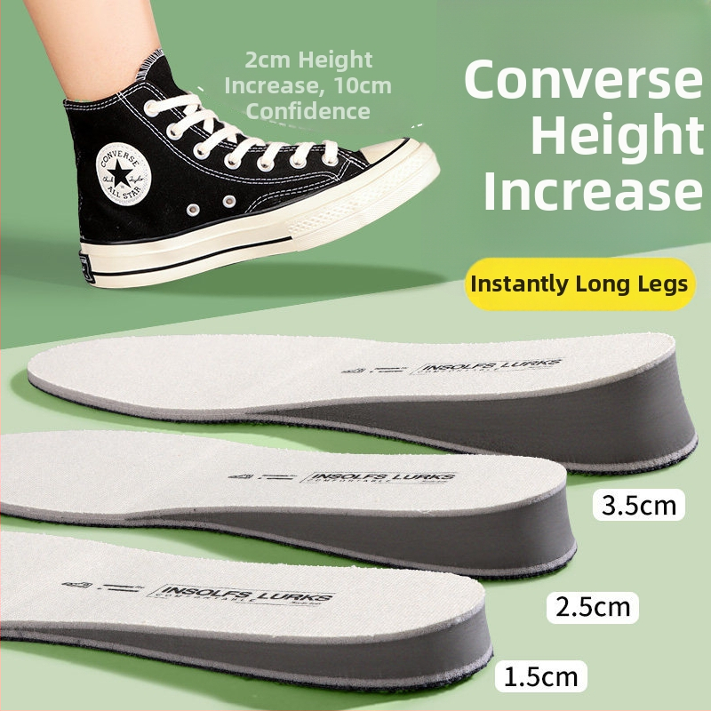 Converse unutarnje uloške za povećanje visine za platnene obuće – nevidljive uloške za povećanje visine, za muškarce i žene, cijeli ulošak, EVA pjena