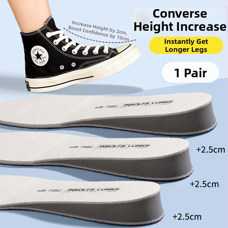 Converse unutarnje uloške za povećanje visine za platnene obuće – nevidljive uloške za povećanje visine, za muškarce i žene, cijeli ulošak, EVA pjena