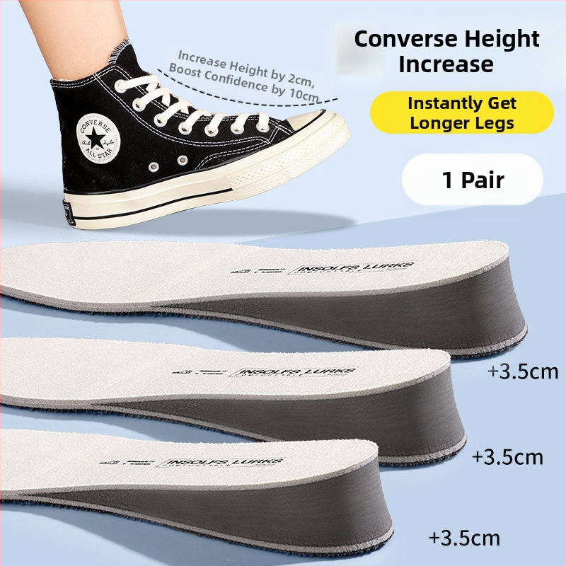 Converse unutarnje uloške za povećanje visine za platnene obuće – nevidljive uloške za povećanje visine, za muškarce i žene, cijeli ulošak, EVA pjena