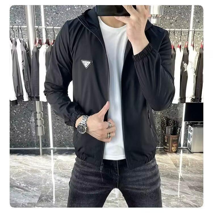 Muška ultra-tanka jakna za zaštitu od sunca, ljetna, s kapuljom, prozračna, opuštenog kroja, za tinejdžere