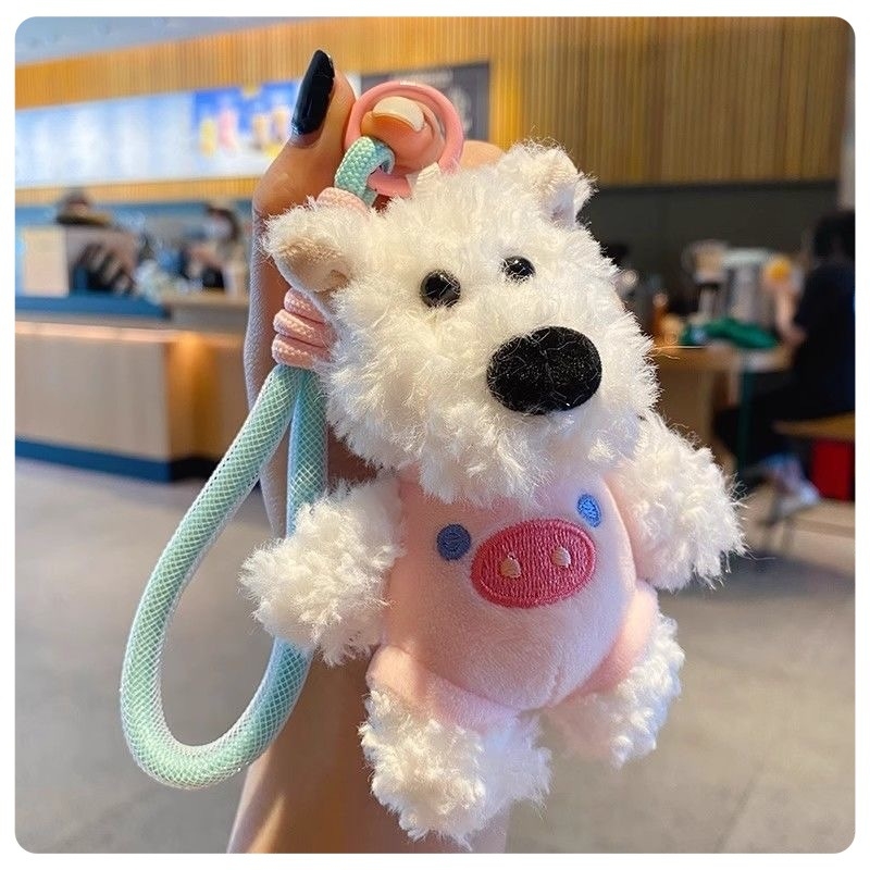 West Highland White Terrier – plišani psić, privjesak za ključeve i ukras za torbu