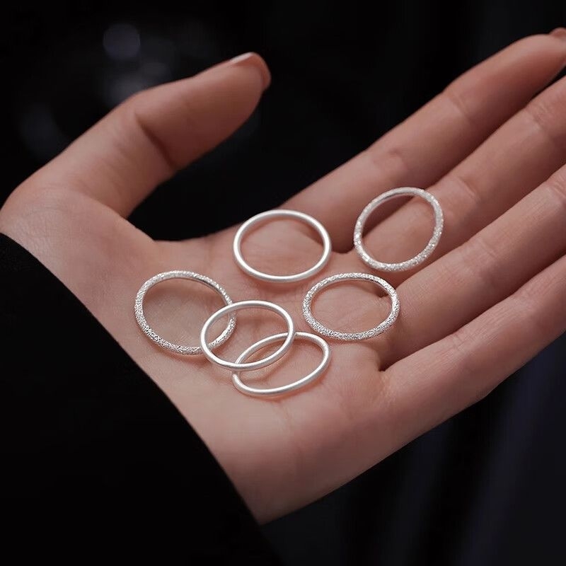 Prsten od 999 srebra, jednostavan, unisex — minimalistički dizajn za kažiprst