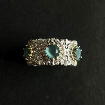 Vintage prsten s margaretom za žene, nišni dizajn, retro stil, suptilan luksuz, otvoreni prsten za kažiprst