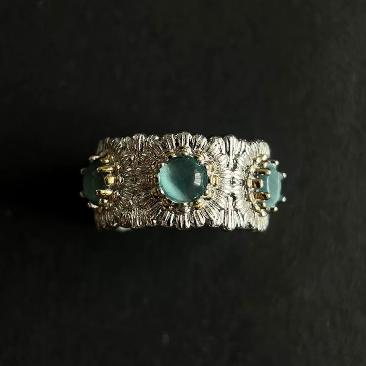 Vintage prsten s margaretom za žene, nišni dizajn, retro stil, suptilan luksuz, otvoreni prsten za kažiprst