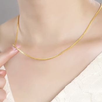 1,5 mm geometrijski lančić za ključnu kost, duljina 40-45 cm, za žene