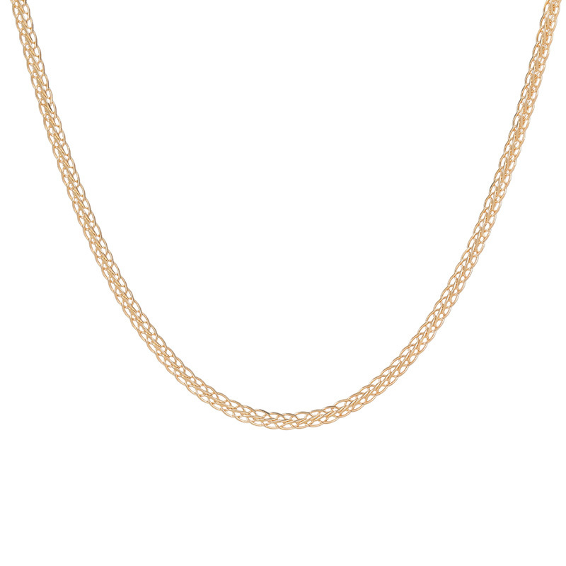 Ogrlica za ključnu kost od 999 srebra s lancem tipa Chopard, duga, jednostavan, unisex, 41–50 cm