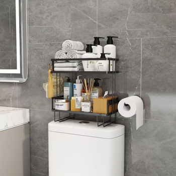 Odvojivi stalak za WC, 2-nivni organizator kupaonice
