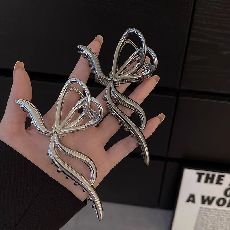 Minimalistički metalni klips za kosu s motivom leptira, za žene, veliki, pogodan za elegantne updo frizure