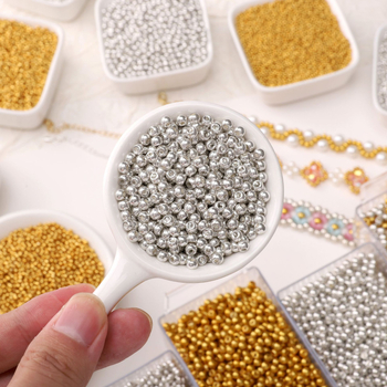 1,5–4 mm visokokvalitetne staklene perle za DIY nakit – dijelovi za izradu narukvica i ogrlica, spacer perle, male zlatne okrugle perle