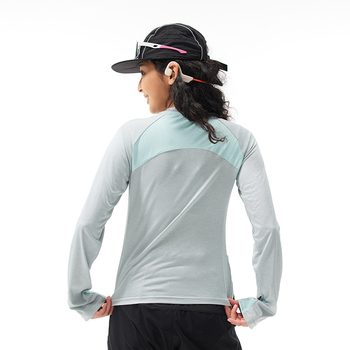 Tricou damă cu mâneci lungi pentru sport în aer liber, uscare rapidă, absorbția umezelii, Coolmax și Lycra, fir original, croială ergonomic