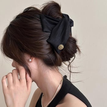Retro elegantna trokutasta kopča za kosu za žene, satenski francuski stil, s više zubi za stražnji dio glave, luksuzni dodatak za kosu