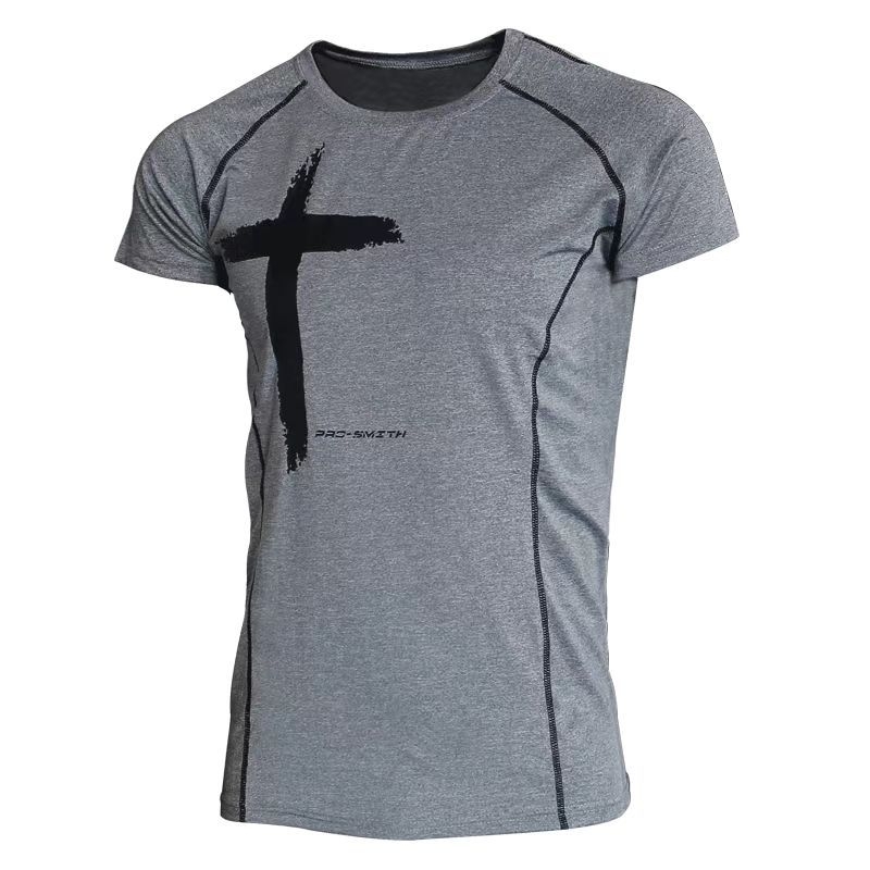 Férfi slim-fit rövid ujjú edzőpóló, légáteresztő, gyorsan száradó, poliészter-elastán (95/5), edzéshez, futáshoz és kosárlabdához