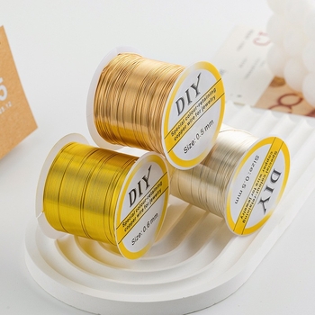100 m bakrena žica s očuvanom bojom, otporna na lomljenje, za nanošenje perlica i DIY nakita, mekana za pletenje