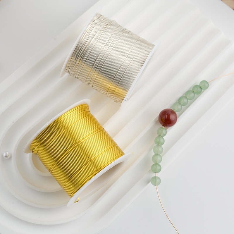 100 m bakrena žica s očuvanom bojom, otporna na lomljenje, za nanošenje perlica i DIY nakita, mekana za pletenje