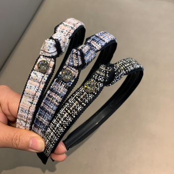 Nova lagana luksuz Chanel stil čelenka za kosu s čvorom, neklizajuća i sa zubima, za djecu