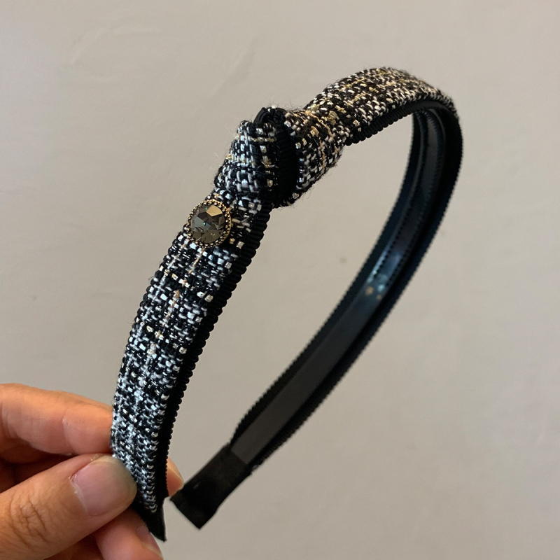 Nova lagana luksuz Chanel stil čelenka za kosu s čvorom, neklizajuća i sa zubima, za djecu