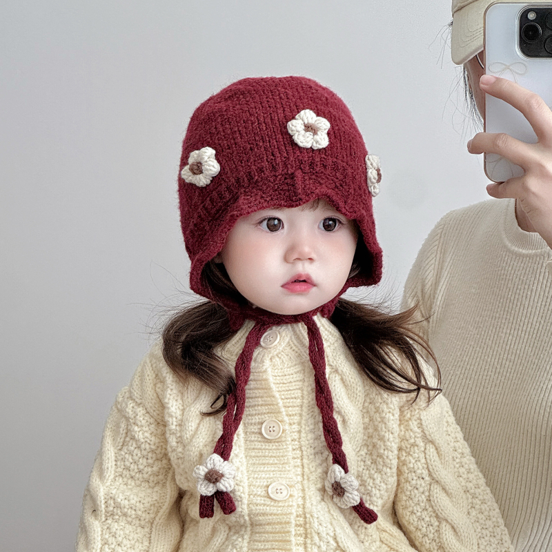 Zimska pletena kapa za bebe, zaštita za uši, topla i debela, unisex, za dojenčad i djecu 6-12 mjeseci i 1-2 godine, korejski stil